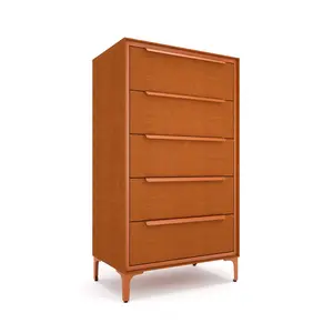 Naima 5 Modern Dresser Tall Fabric Drawer Chest 5 Stain Resistant Multiple Colors Premium Storage Solution for Everyday Use