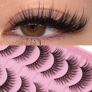 10 Pairs Natural Look False Lashes, D Curl, Dense, Reusable, Soft and Comfortable, Easy to Wear, Perfect for Daily and Party Use, Cosmetic