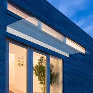 Awning Canopy, UV Rain Snow Protection, Rain Shelter, Thicken Clear Cover Maintenance-Free Awning, Polycarbonate Sheet No Brackets for Front Door/Porch Patio Roof