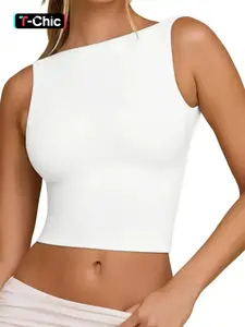 Ladies' sexy backless sleeveless knitted vest - elegant daily party - suitable for summer tops