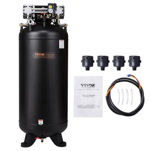 【Summervibes】VEVOR 80 Gallon Air Compressor, 6.5HP 15.5SCFM@90 PSI, 145PSI Oil Free Stationary Air Compressor Tank, 86dB Ultra Quiet Compressor for Industrial Manufacturing, Construction Sites, Auto Repair