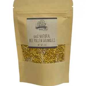Raw Wildflower Bee Pollen Granules in Resealable Pouch | Dried Pollen Superfood Flavor Natural