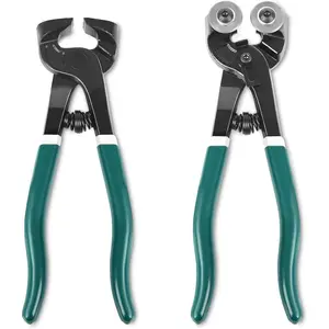 2-Piece Glass Tile Pliers Set, Heavy-Duty Wheeled Glass Mosaic Pliers and High-Definition Ceramic Tile Pliers, Tile Cutter, Mosaic Cutting Tool for Cutting Glass Mosaic, Ceramic, Stone, Metal