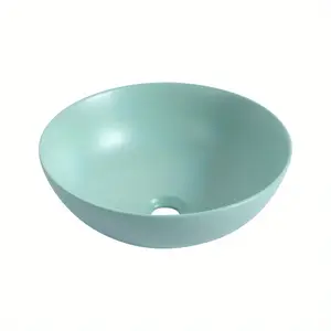 2024 Ceramic Countertop Art Wash Basin, Vessel Sink (Matt Light Green)