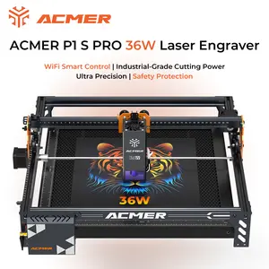 ACMER P1 S Pro 36W Laser Engraver & Cutter | Built-in WiFi Module | 380×350mm Work Area | 10000mm/min High Speed | 0.01mm Precision | 25L/min Air Assist | Safety Limit Switch & E-Stop