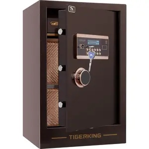 TIGERKING Burglary Digital Security Safe Box for Home Office Double Safety Key Lock and Password Safes 3.47 Cubic Feet
