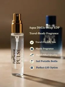 FairScent Pulse - Acqua di Gio Profondo Men's EDP Travel Spray, Single Item - 5ml/0.17oz