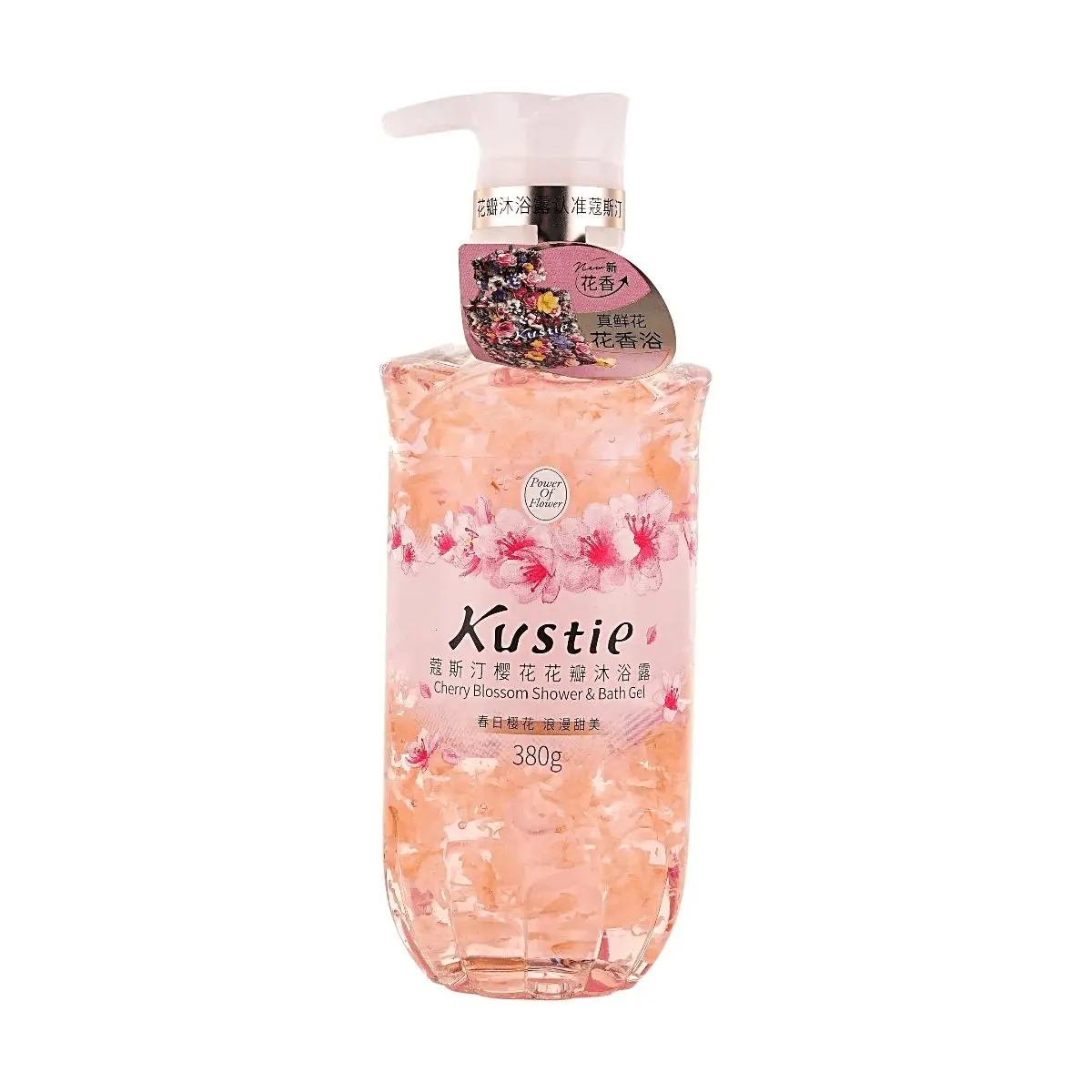 Kustie Cherry Blossom Body Wash 380g - , Softening, Moisturizing, Long