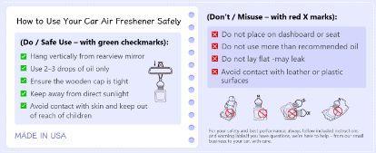 DIBMS Car Air Freshener Diffuser, 2-Pack, Hanging Diffuser - Vanilla Cream Scented Essential Oil Car Air Freshener Diffuser, with a long-lasting fragrance