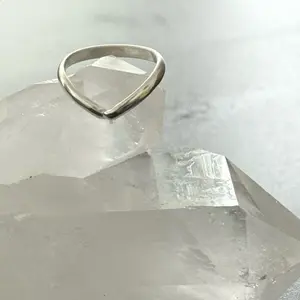 Echo Ring – Classic | Sterling Silver Stackable Ring - Chevron ring