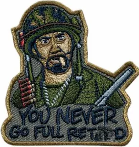 Miltacusa Never Go Full Humor Funny Inspired Tactical Patch [ -Hook Fastener Backing -PVT2]