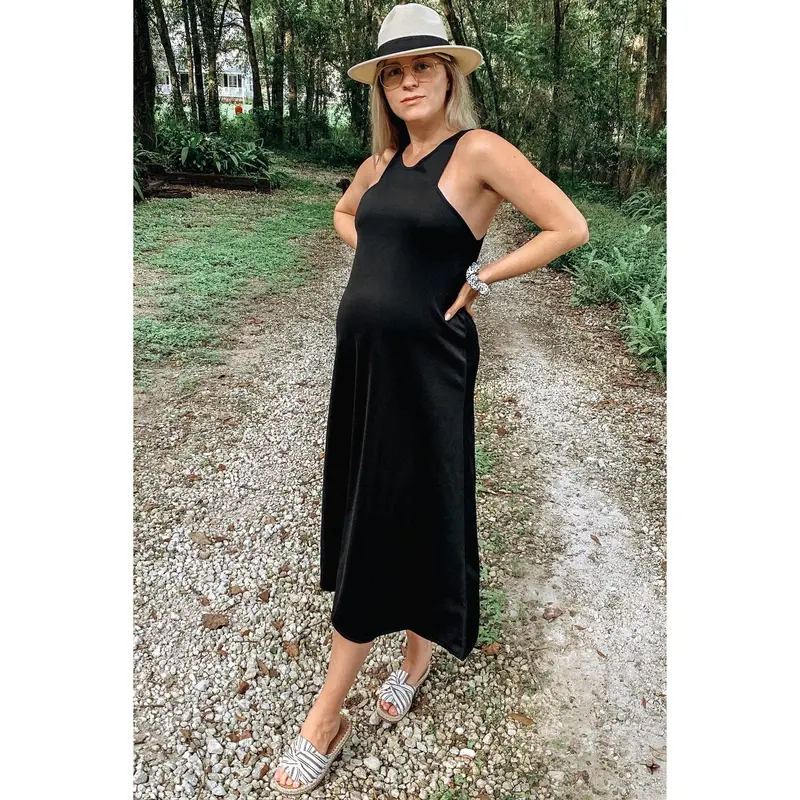 button front maxi dress Sandra Button Front Maxi Dress