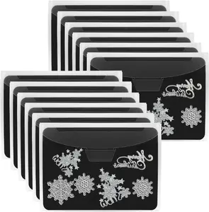 24 Pcs Magnetic Sheets for Die Storage Stamp and Die Storage Pockets Die Cut Storage for Card Making (12 Pcs Sheets+ 12 Pcs Bags