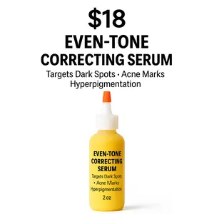 Even-Tone Correcting Serum – Targets Dark Spots, Acne Marks & Hyperpigmentation (2 oz)