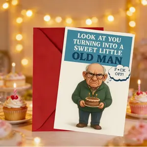 Funny Birthday Card Set with Envelopes, Unique Gift for Women Men Friends Siblings Sons Daughters Husbands Boyfriends Wives