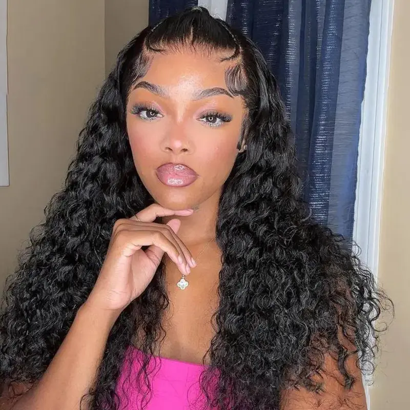 [LIVE SUPER DEAL] West Kiss Pre Braided Glueless 13x4 Lace Frontal Wig Water Wave Hair Human Hair Wig Pre Plucked Pre Everything Wig