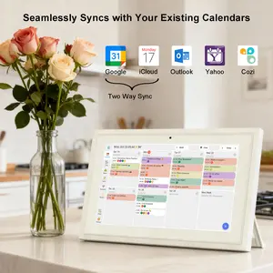 Digital Calendar 10.1 Inch Wall Planner Touch Screen Smart Electronic Planner with Third-Party Calendar Sync, Chore Tracker, Meal Plan & Picture Frame home Share Moments from Anywhere Gift for women Weekly Planner