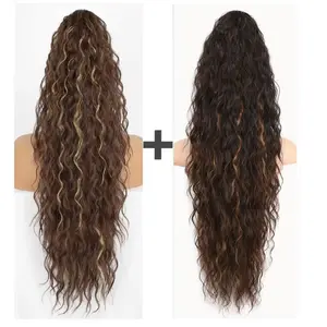 【Buy One Get Two】Ponytail Extension Claw 30" Curly Pony Tail Clip in Hair Extensions Fluffy Natural Looking Synthetic Hairpiece for Women