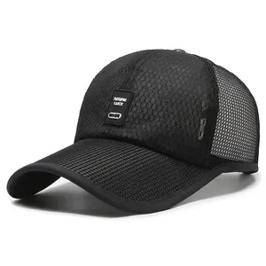 Men's Breathable Mesh Truck Driver Casual Hat, Adjustable Lightweight Baseball Cap, Quick-Dry Sun Hat for Daily and Outdoor Activities, Adjustable Snapback Cap