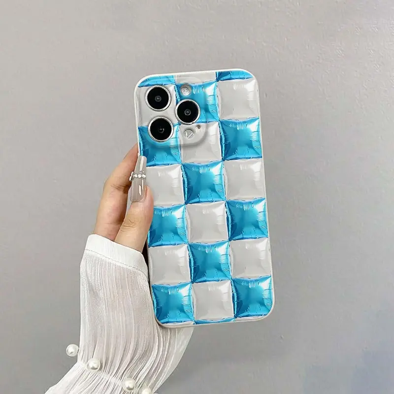 Magic Ice Square Tpu Protective Shockproof Case Cover Casing Accessories for iPhone Models 6 to 16 Pro Max, Perfect Gift for Couples Teens & Daughters