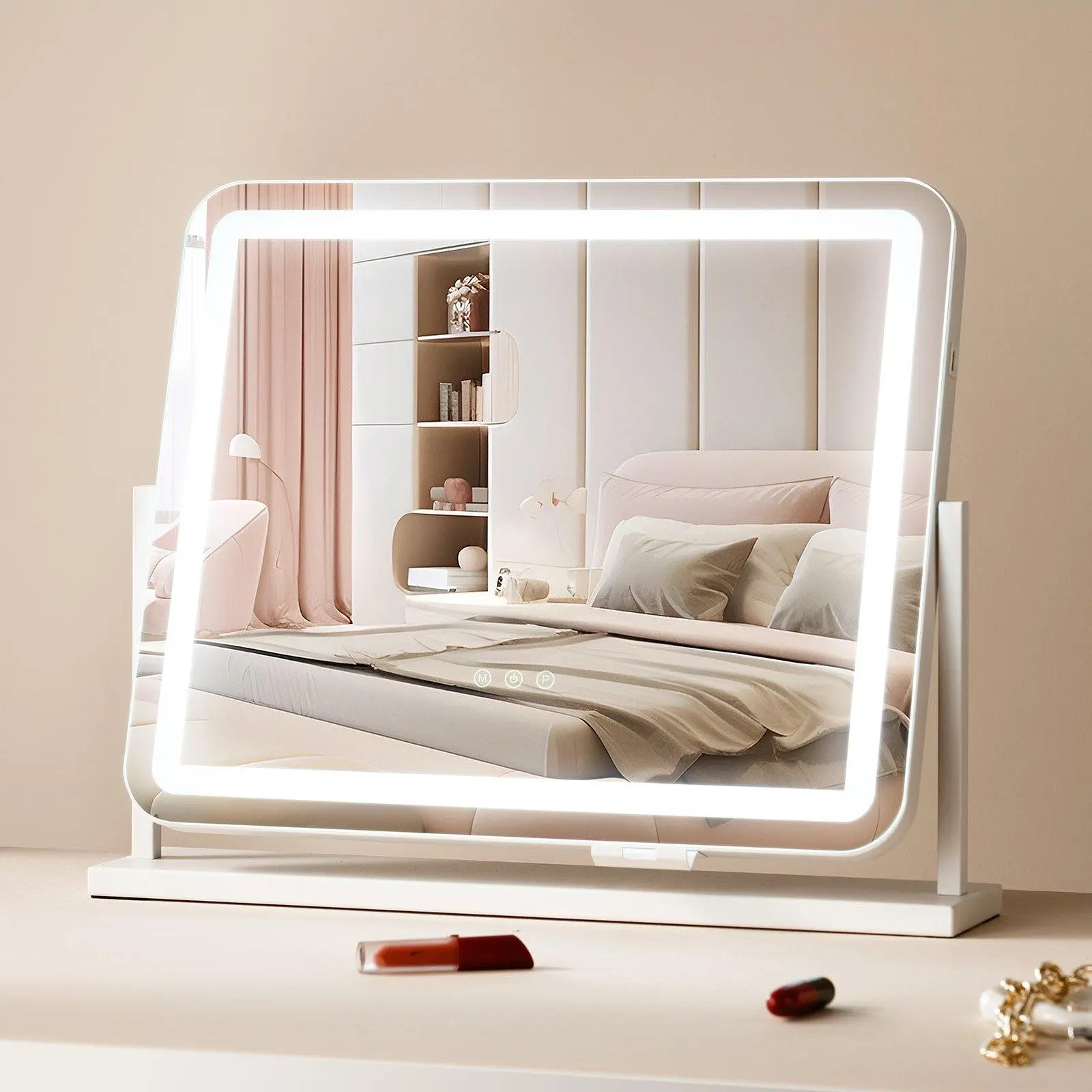 VEVOR Lighted Makeup Mirror 3 Color Vanity w/ USB Port Magnification21.7x17.7 in VEVOR Lighted Makeup Mirror 3 Color Vanity w/ USB Port Magnification21.7x17.7 in