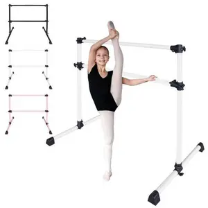 4FT White Ballet Barre With Adjustable Range Of 6.7-46 Inches For Dance Practice
