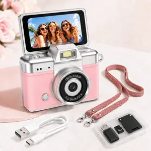 Y2K Mini Keychain Digital Camera, Cute Pocket-Size 1080P HD Camera with Flash, 1MP Lens, 0.96" Screen, 32G Card & Charging Cable Included, Retro Vlog Camera for Travel, Concerts, Parties & Everyday Fun
