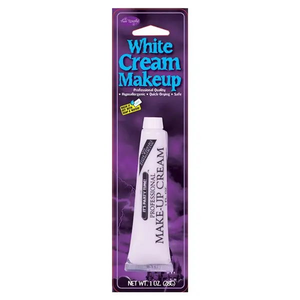 Fun World Professional Cream Makeup - White, Hypoallergenic