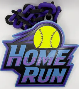 Home Run Softball Player Hype Chain for Tournaments, Youth Leagues.