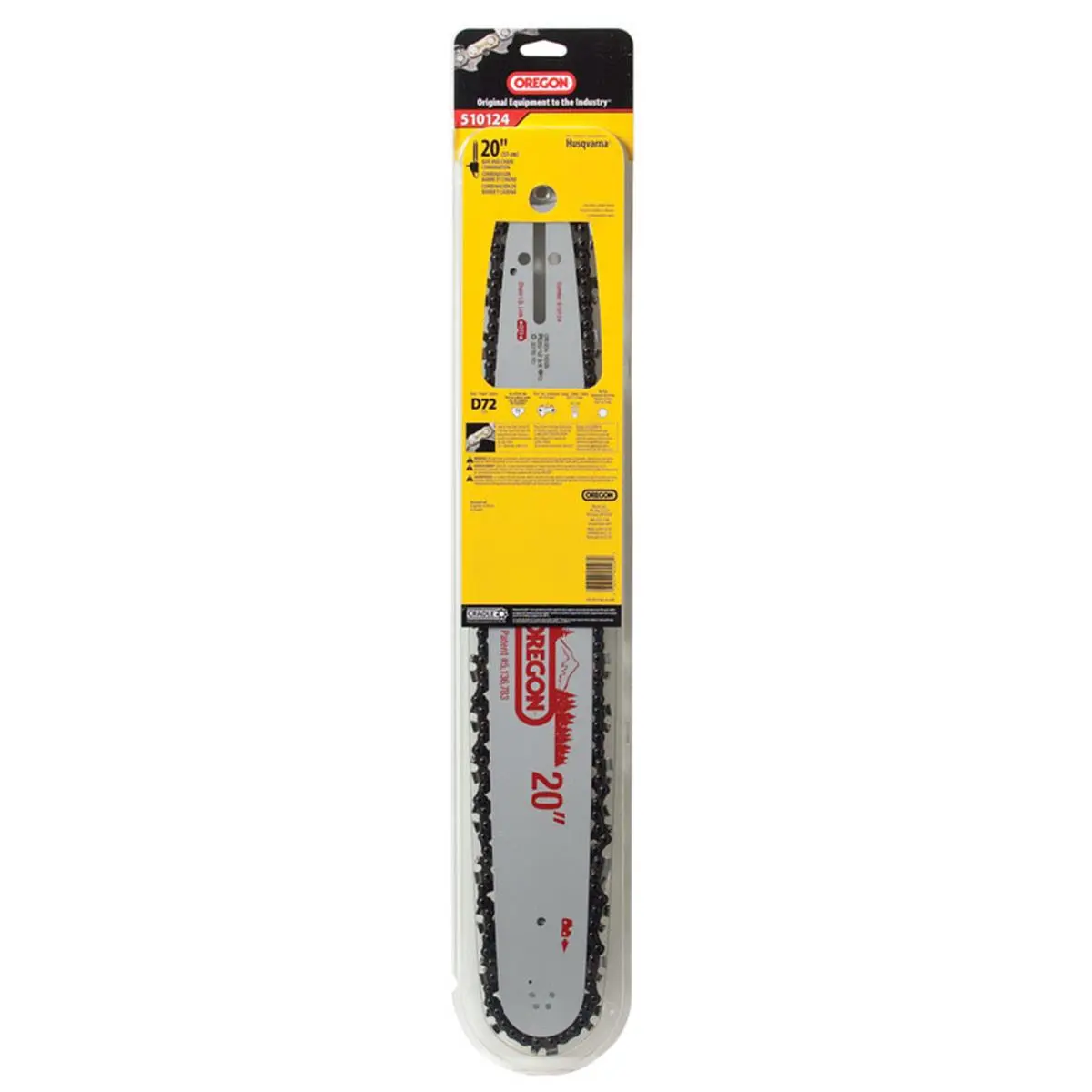 Oregon 7401193 20 in. Bar & Chain Combo with 72 Link Drive for Husqvarna, Sports Collectibles Accessory