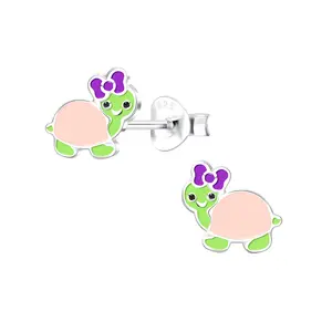 925 Silver Turtle Stud Earrings by Blue Legacy