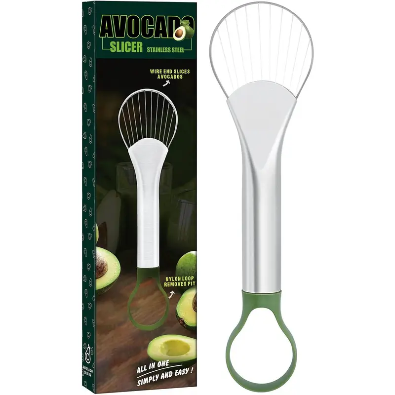 Avocado Slicer,Avocado Pit Remover /Peeler,Well Made Stainless Steel Avocado Slicer and Pitter Tool,Really  Thin Slices, Holiday Gifts