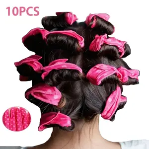 10pcs/set Sleeping Hair Curlers, Natural Curl,Flexible & Soft Heatless Hair Curler, Wave and Soft Curls Sleeping DIY Sponge Hair Styling Tool, Soft Hair Curlers, Heatless Styling Tools
