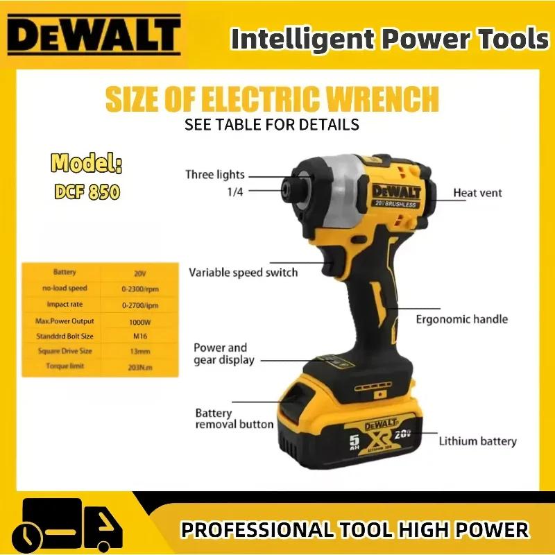 Dewalt DCF850 205N·m Impact Electric Drill Brushless Cordless 3250RPM Screwdriver 20V Lithium Battery Cordless Driver Drill