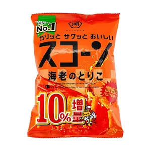 KOIKEYA Kameda Seika Corn Snack, Shrimp Flavor, 77g - Crispy Japanese Snack, Rich Shrimp Taste