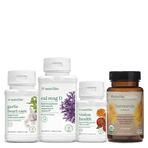 Nutrilite Healthy Aging Solution Bundle | garlic heart care | cal mag d | vision health |  turmeric capsules
