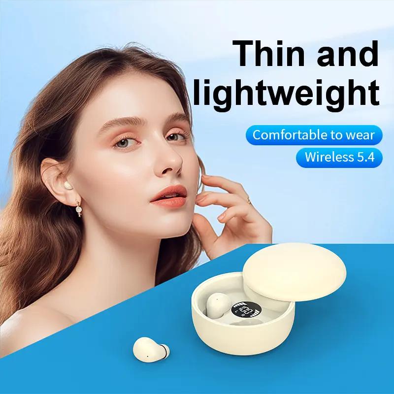 Sleep earbuds for insomniacs, small and discreet sleep headphones, suitable for those with small ear canals, features noise cancellation for calls, ideal for listening to music and playing games, compatible with iOS and Android systems.