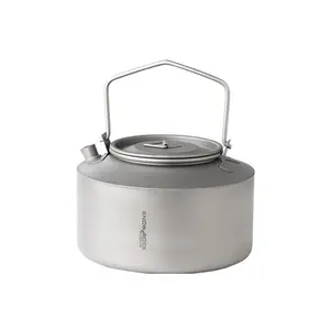 1pc, Portable 27.05oz Outdoor Camping Tea Kettle, Pure Titanium Boiling Water Kettle, Suitable For Camping And Outdoor Activities outdoor tableware