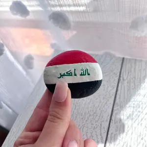 Iraq flag painted on a rock