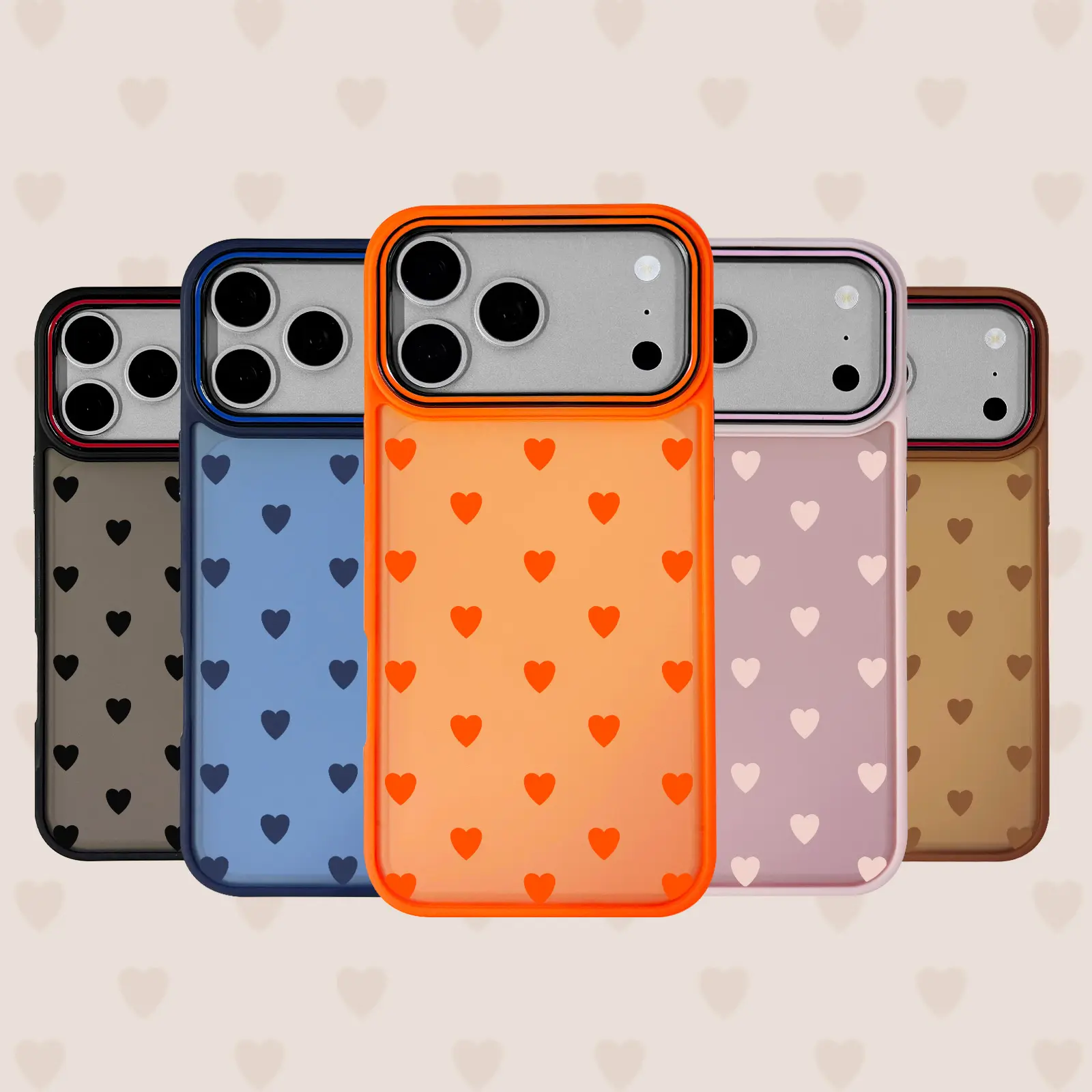 Popular Love Heart Pattern Case for iPhone 17Pro Max Air 16E 15Plus 14 13 12 11 cases, Minimalist Style, Luxury Heart Pattern iPhonecase, Protective Silicone Cover, Protection Durable, Shockproof Drop, Advanced Anti-Scratch Silicone Case.JY28