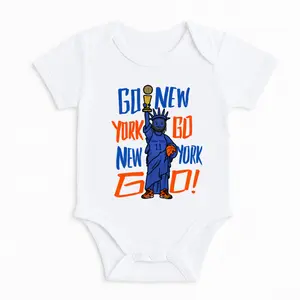 PB - Go NewY Onesie BR.S For Baby -  Onesie – Custom Name & Number Bodysuit - Sports Fan Baby Outfit - Newborn Bodysuit