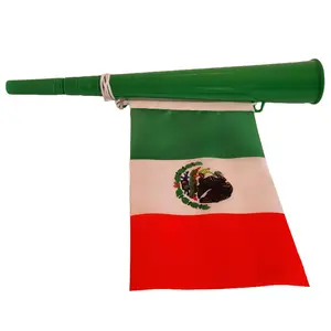 Vuvuzela 14-Inch Stadium Horn with Mexico National Flag for Cheering at Sports, Events, Parties, and Special Occasions