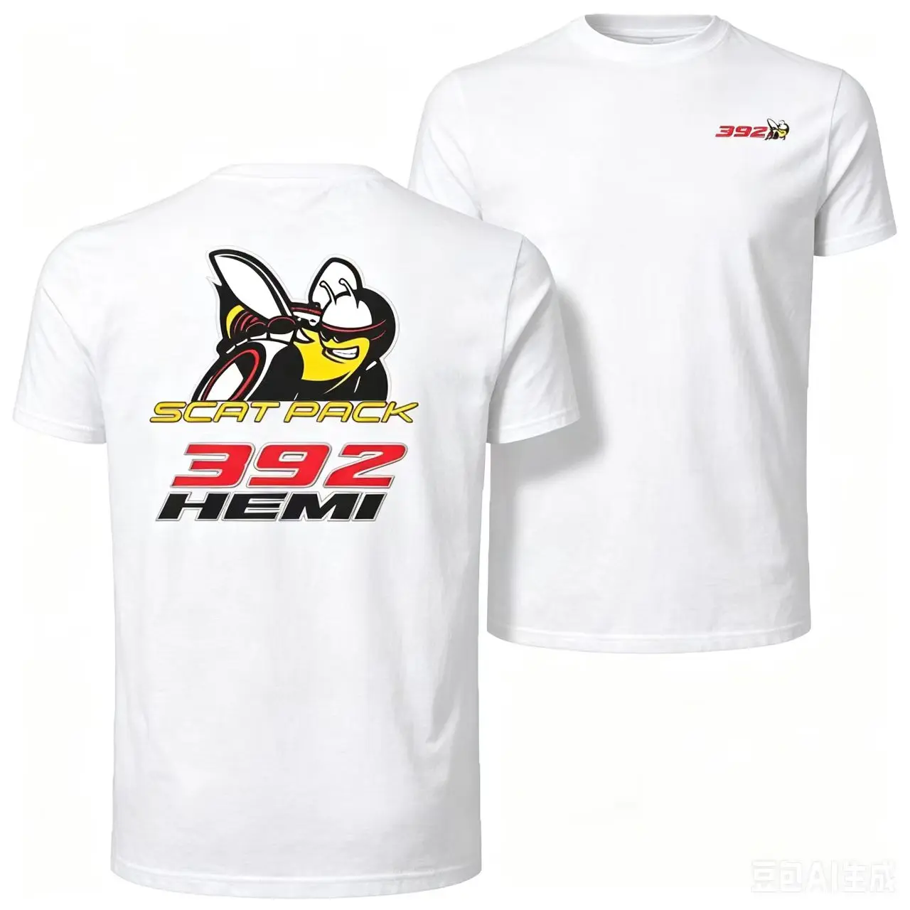 Dodge Scat Pack 392 HEMI Tee| Muscle Car Graphic Shirt| Limited Edition| Iconic Racing Design| Men's Streetwear T-Shirt
