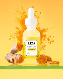 LIZA Pretty Kitty Turmeric Body Oil - Yellow Bottle with Dropper for Your Needs