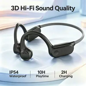 Big Volume Open Ear IP54 Sports Air Conduction Headphones Bluetooth 5.2 Waterproof Wireless Earphones 220mAh Battery Easy Control Stereo Audio