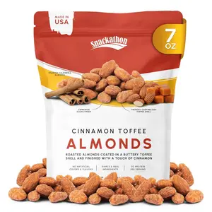 Snackathon Cinnamon Toffee Almonds, Resealable Bag
