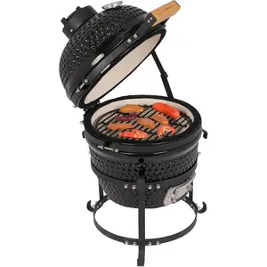 ROVSUN 13" Kamado Charcoal Grill Portable Barbecue Grill BBQ Kettle Stand Lid Perfect for Outdoor Camping Patio Backyard Picnic