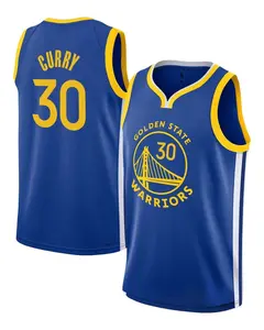 [Trending] Curry #30 Youth Basketball Jersey – Royal Icon Fan Edition
