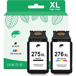 275XL 276XL for  PIXMA TS3722 Ink Cartridges 275 276 XL Ink Cartridges for  Printers TR4720 TS3720 TR4700 TS3522 TS3520 TS3500 TR4725 TR4722 Black/Color Combo Pack Replacement