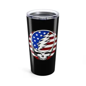 Grateful Dead American Flag Stainless Steel Tumbler with Steely